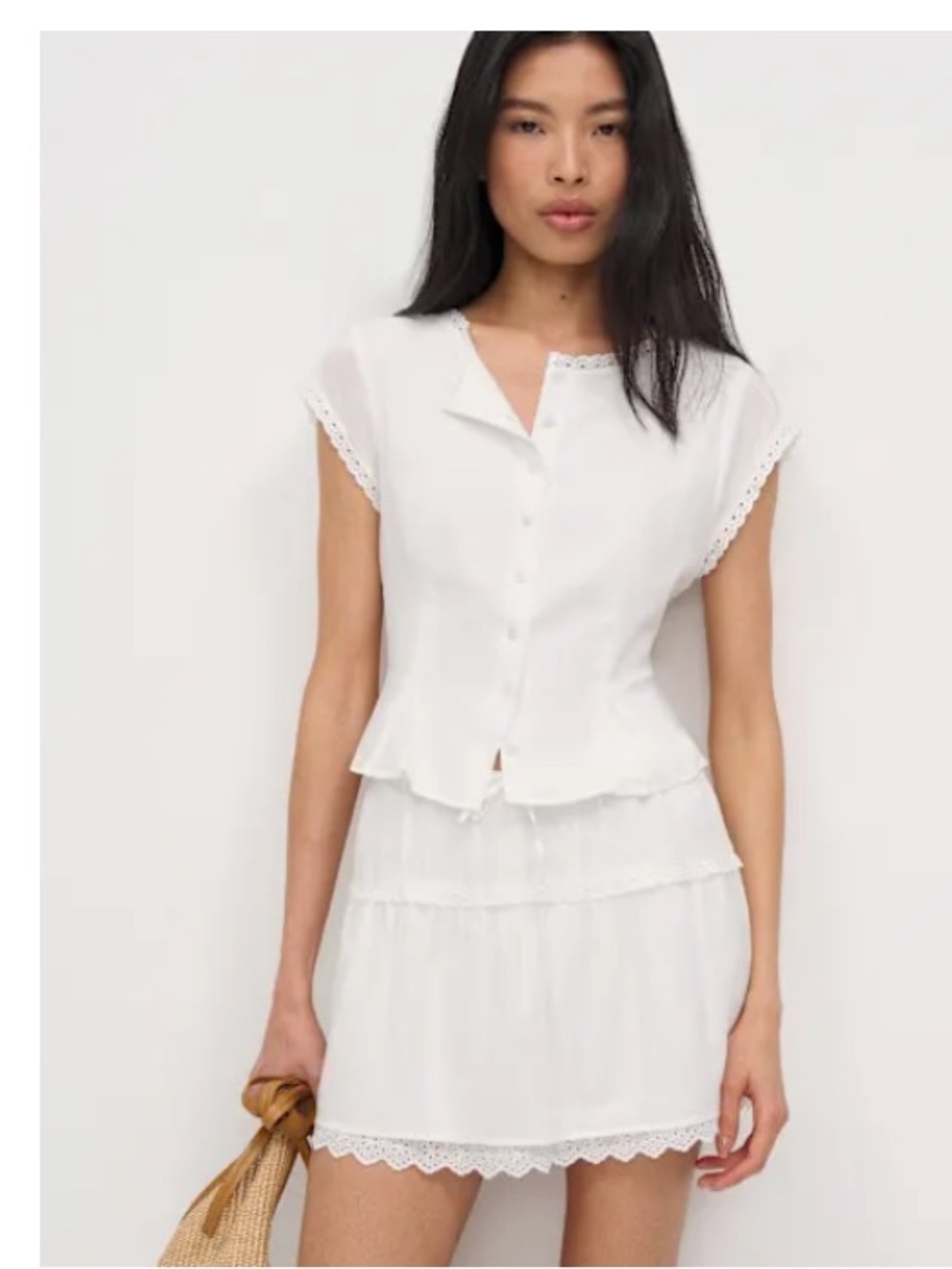 Reformation Valetta Two Piece Ivory - Size 4